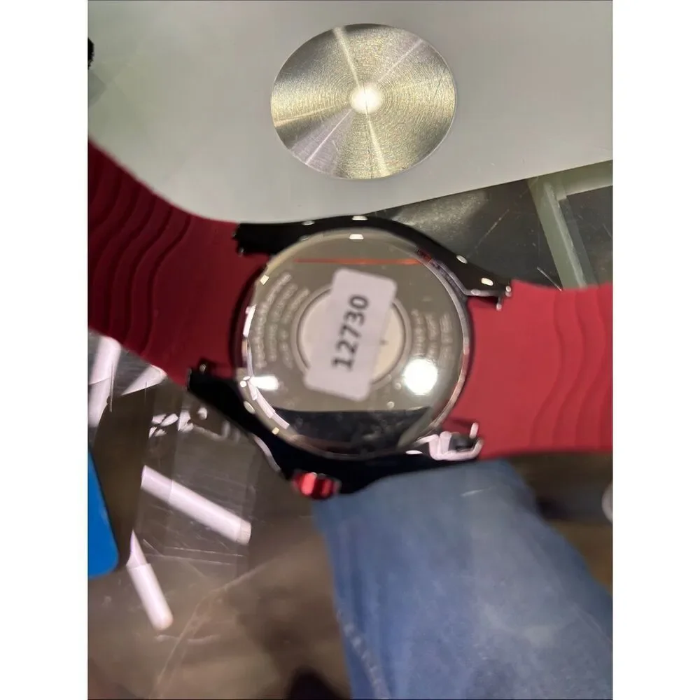 TechnoMarine Red and Black Sport Diver Watch with Yellow Accents